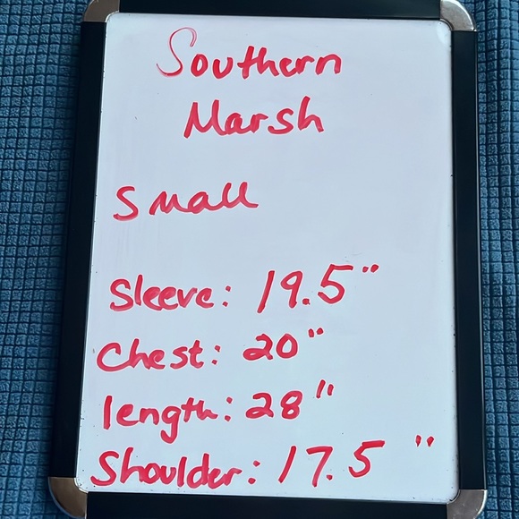 Southern Marsh Grid Fleece Pullover Mens Womens XS Blue - Picture 7 of 7